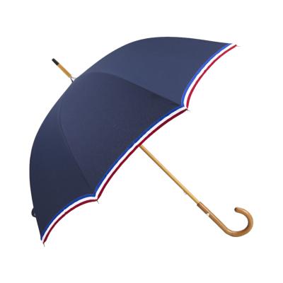 Parapluie Le "Made in France" -  Solide et Résistant au vent - Bleu marine evec un galon tricolore