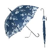 Grand parapluie automatique - Avec poignée courbée en bois - Vintage Leaf
