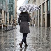 Parapluie Pliant Ultraléger et Compact pour Femme - Monochrome - Motif Feuilles