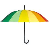 Grand parapluie golf imprimé arc en ciel - diamètre de 95 cm