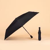 Parapluie pliant ultraléger pour femme - Ouverture et fermeture automatiques - Résistant au vent - Protection UV - Noir