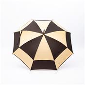 Parapluie droit femme AYRENS - Nougat et Chocolat - Fabrication française - Design kalédoédrique