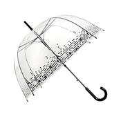 Parapluie transparent - cloche - imprimé monuments de Paris sur bordure