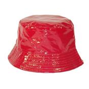 Chapeau de pluie rouge verni - Taille unique