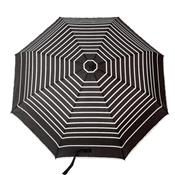 Parapluie pliant femme à ouverture automatique - Résistant au vent - Rayures noir et blanc