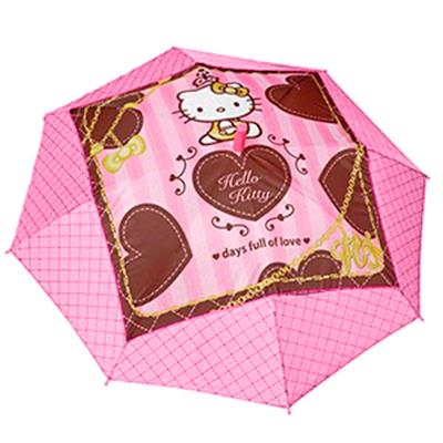 Parapluie droit - Ouverture automatique - HELLO KITTY - Rose claire