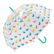 Parapluie cloche transparente femme - Petits chiens mignons multicolores