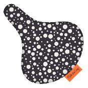 Housse de selle de vélo - Pois noirs et blancs