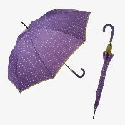 Parapluie long automatique - UVP 50+ Protection - Pois - Violet