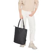 Sac à dos convertible pour femme - Léger et imperméable avec poche pour ordinateur portable jusqu'à 15" - Noir