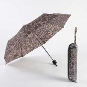 Parapluie pliant pour femme - Avec étui zippé en PVC et dragonne - Motif Léopard