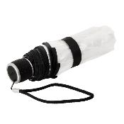 Parapluie pliant transparent pour femme - Modèle à trois volets - Bordure noire Parapluie pliant réfléchissant - Grande protection 95 cm - Modèle à trois volets - Argenté