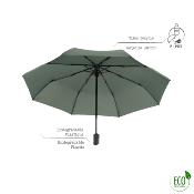 Parapluie pliant et écologique - Ouverture automatique - Résistant au vent - Large protection 97 cm - Gris