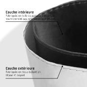 Parapluie pliant pour femme - Parapluie à trois volets - Revêtement Titanium Silver - Intérieur noir