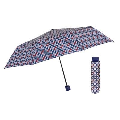 Mini parapluie pliant pour femme - Résistant au vent - Motif géométrique