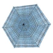 Mini parapluie pliant ultraléger et compact pour femme - Design Tweed - Bleu