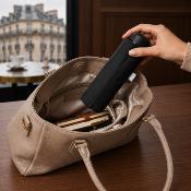 Mini Parapluie Pliant pour Femmes et Hommes - Ultra Léger et Compact - Noir