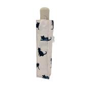 Parapluie automatique pliant et écologique pour femme - Résistant au vent - Chat noir