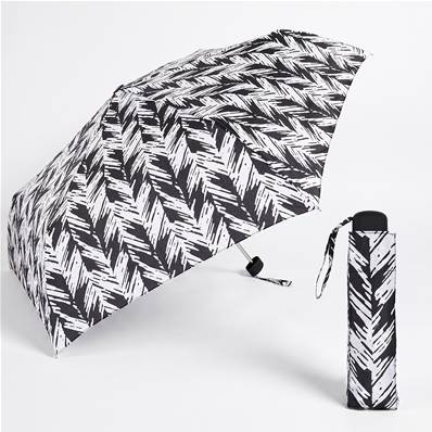 Parapluie Pliant Ultraléger et Compact pour Femme - Monochrome - Motif Feuilles