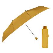 Parapluie pliant carré pour femmes - Grande toile de 102 cm - Résistant au vent - Adapté à 2 personnes - Moutarde jaune