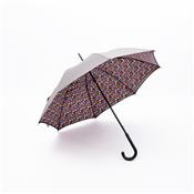 Parapluie droit femme AYRENS - Gris Souris Imprimé - Fabrication française