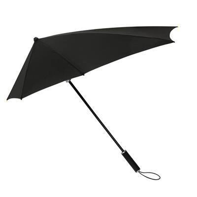 Parapluie tempête - Résistance aux vents jusqu'à 100km/h - Aérodynamique - Droit - Noir