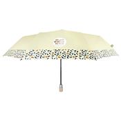 Parapluie pliant et écologique pour femme - Ouverture automatique - Large protection 96 cm - Crème avec Bordure à motif