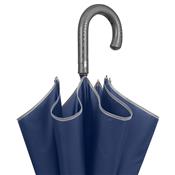 Parapluie long GOLF pour femme et Homme - Ouverture automatique - Large protection 120 cm - Bleu avec bordure réfléchissante