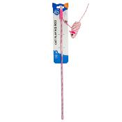 Duvoplus – canne à pêche pour chat, Renforce le lien avec votre chat, Encourage le chat à bouger – 47x15x4cm – Couleur rose