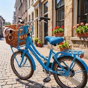 Housse de selle de vélo - Bleu brillant Uni