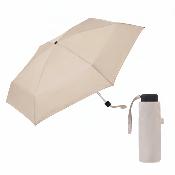 Mini parapluie pliant pour femmes - Ultra-léger et compact - Résistant au vent - Beige