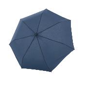 Parapluie pliant compact automatique pour hommes et femmes - Poignée incurvée - Bleu marine