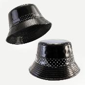 Chapeau de pluie pour femme - Imperméable - Noir à pois