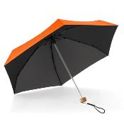 Mini parapluie pliant pour femme - Parapluie plat cinq plis - Ultra léger et compact - Protection UV - Saumon