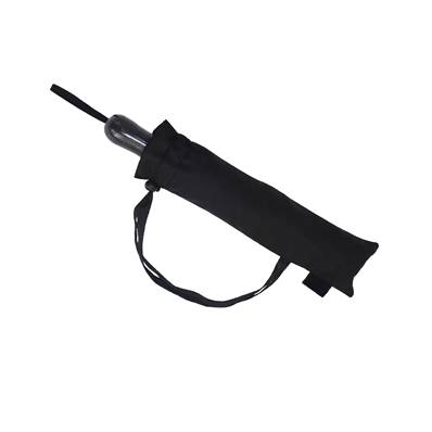 Paraplui Pliant - Système d'ouverture automatique - Grande protection de 120 cm - Avec sac assorti - Parapluie avec sac - Résistant au vent - Noir