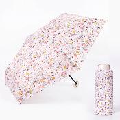 Mini Parapluie de Poche pour Femmes - Parapluie Plat Ultra Léger et Ultra Compact - Fleur Pastel