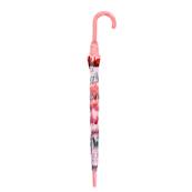 Parapluie Transparent pour Femme - Système d'ouverture automatique - Resistant au Vent - Motif floral - Rose Pale