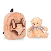 Sac à dos ours en peluche pour enfants - Bretelles réglables et souples - Mini sac de voyage mignon - Taille unique