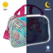 Sac de sport pour enfant - Sac fille - Avec détails réfléchissants pour plus de sécurité - Sirène rose