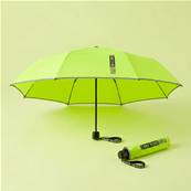 Mini parapluie pliant pour enfants - Bordure réfléchissante pour une visibilité optimale la nuit - Vert fluo
