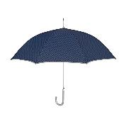 Parapluie long pour femme - Ouverture automatique - Protection Extra Large 112 cm - Bordure réfléchissante - Motif à carreaux bleus