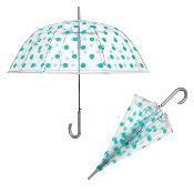 Parapluie cloche Femme - Ouverture Automatique - Pois bleu