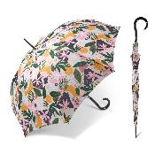 Grand parapluie automatique - Avec poignée courbée en bois - Macadamia tropicale