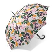 Grand parapluie automatique - Avec poignée courbée en bois - Macadamia tropicale