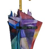 Grand parapluie automatique - Avec poignée courbée en bois - Franz Marc Birds