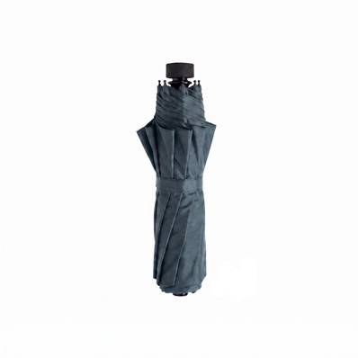 Parapluie pliant ultraléger et slim pour femmes - Résistant au vent - Avec protection UV - Bleu ardoise