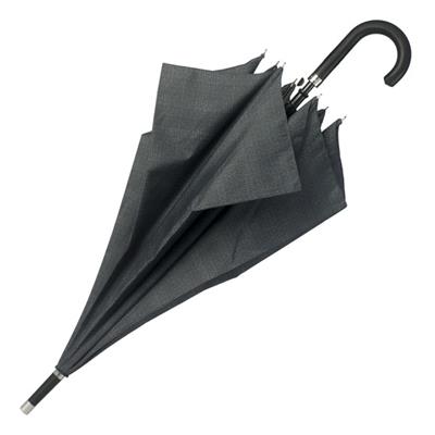 Parapluie long Hugo Boss pour homme - Ouverture automatique - Diamètre 112 cm - Gris