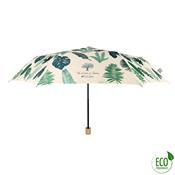 Parapluie pliant et écologique pour femme - Ouverture automatique - Large protection 96 cm - Crème avec imprimé FLEUR