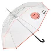 Parapluie cloche transparent fille - Smiley World - Bordure rose