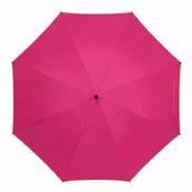 Grand parapluie automatique - Résistant au vent - Avec poignée courbée - Rose fuchsia